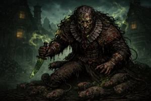 Helltown Purge Wretch character mod in Darkest Dungeon showing blight-based abilities and dark fantasy design